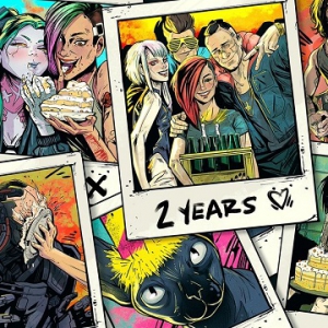 《赛博朋克2077》公布发售两周年纪念日贺图